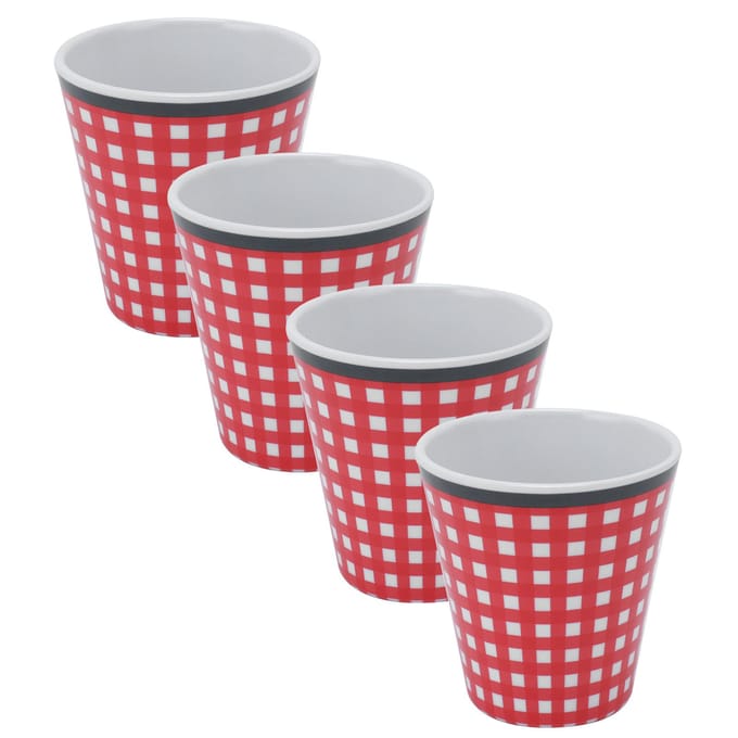4 stuks/set Imitatie Porselein Drankmok Originaliteit Melamine Beker voor Student School Thuis gray