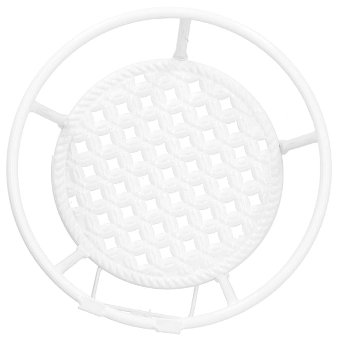 Paniers Suspendus en Fer Support de Pot de Fleurs Support pour Balcon Extérieur Jardin Patio Décor Blanc