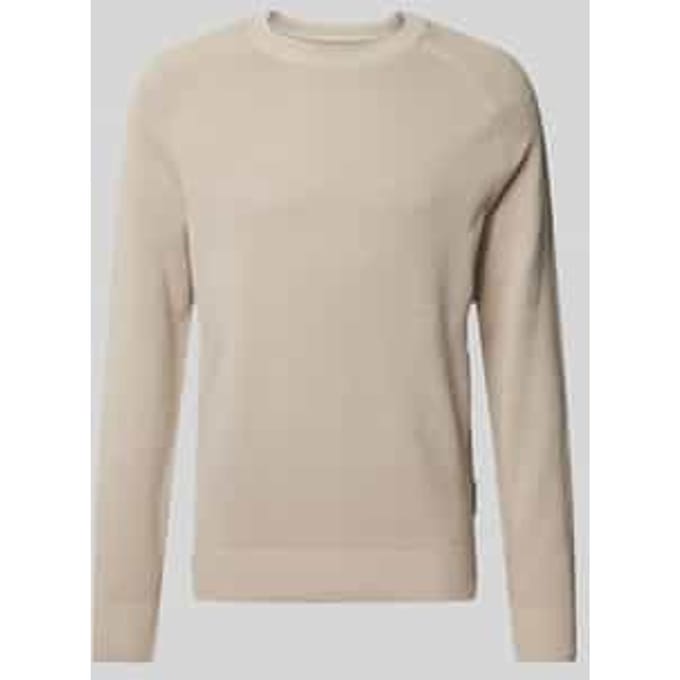 Gebreide pullover met ribboorden