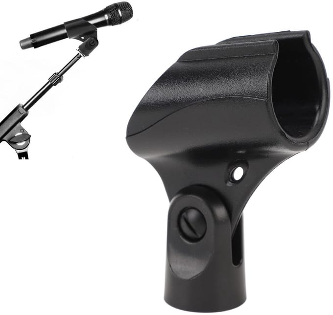 Dailygoods- Hoekmicrofoonklem Verstelbaar - Duurzaam ABS-Materiaal - Universele Compatibiliteit - Stevige Grip - Geschikt voor Microfoon Diameter 25-30 Mm - Professionele Audio-ervaring - Microfoonclip