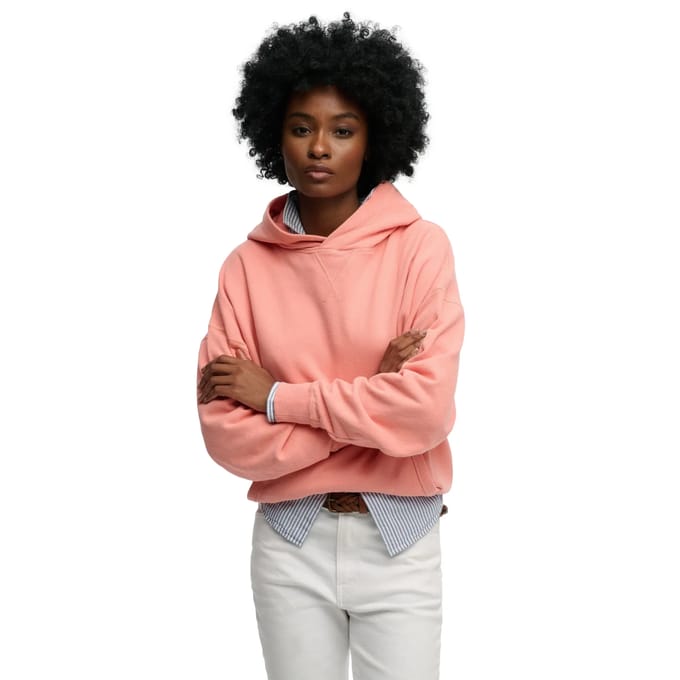 Superdry Studios Relaxed Hoodie Pink Grootte: 36