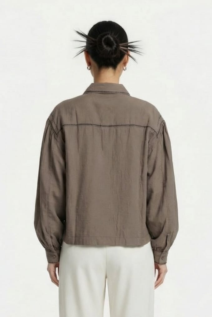 Alchemist Eva Blouse Khaki Größe: 42 | Longsleeves Outlet | Damen | Braun