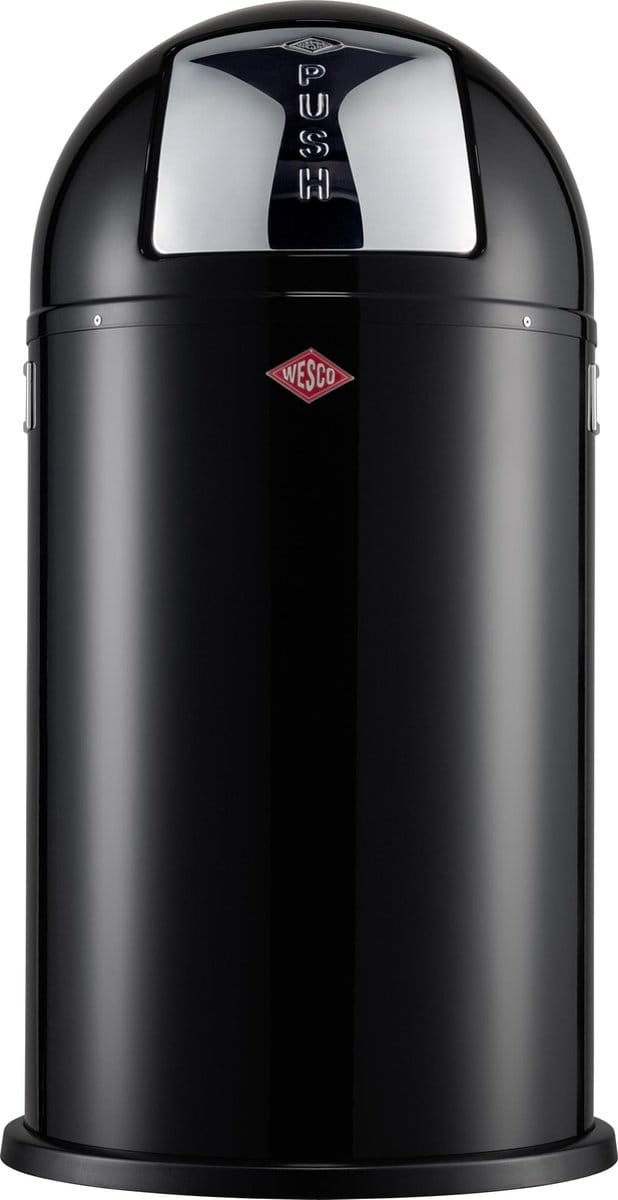 Wesco Pushboy Prullenbak - Afvalbak Wesco - 50 Liter - Zwart