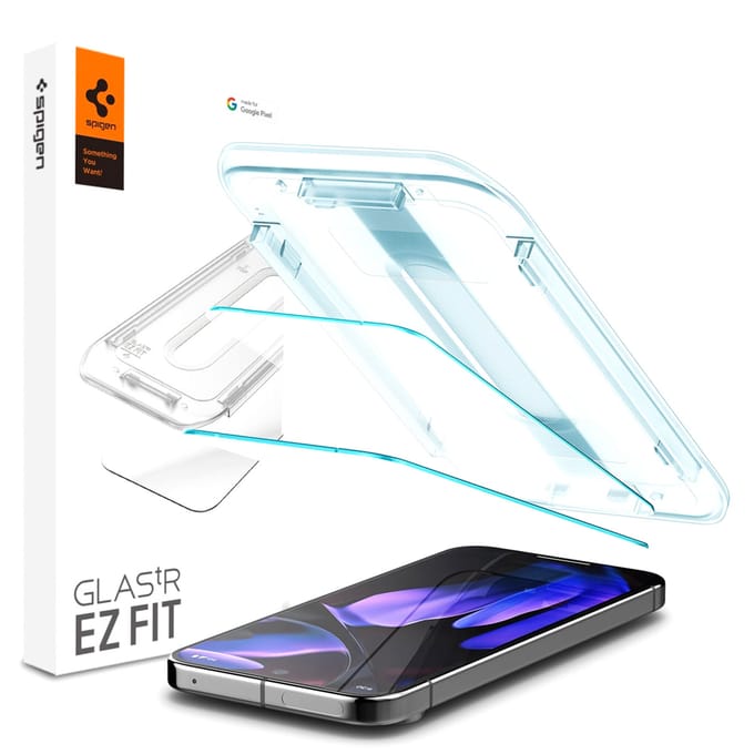 Spigen Screen Protector Geschikt voor Google Pixel 9 / 9 Pro - EZ Fit GLAS.tR - 9H Tempered Glass - Case Friendly - Gemakkelijke Installatie - 2-Pack