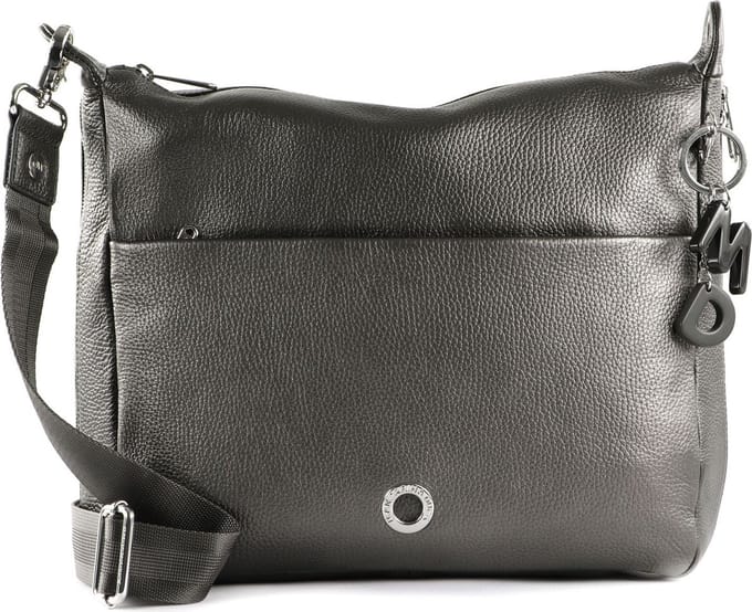 MANDARINA DUCK Leren Schoudertas Mellow Lux Crossover Graphite Donkergrijs