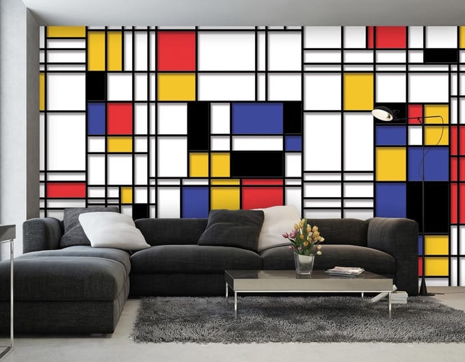 Poster | Rood , Wit | 104 x 70,5 cm