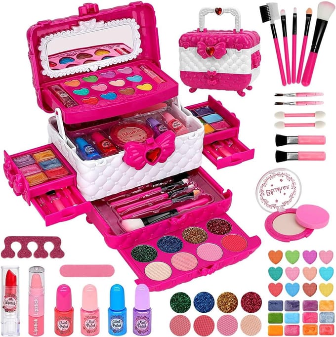 Make up Koffer Meisjes - Set met Inhoud Kinderen - Speelkoffer - Prinsessen