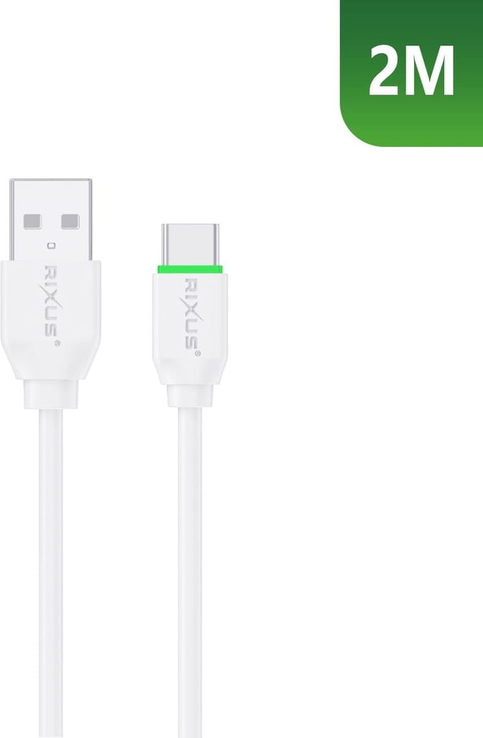 Rixus RXU82C Boost Data Cable USB-C 2m White