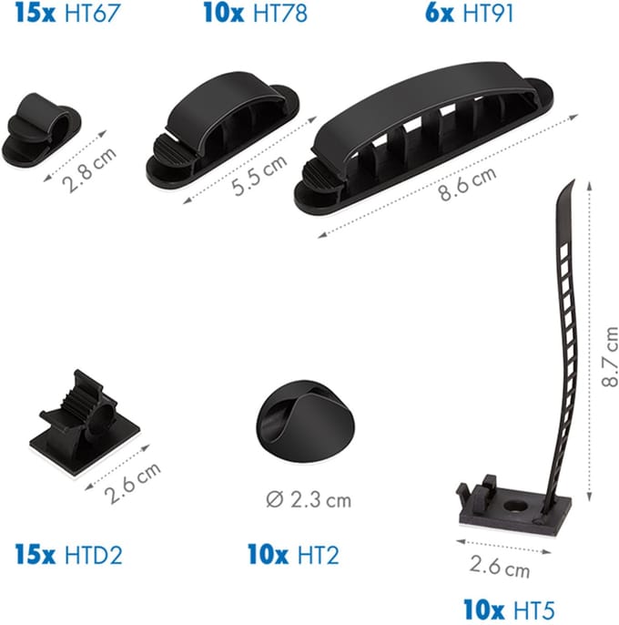 LogiLink Kabelorganisatieset 128-delig in box