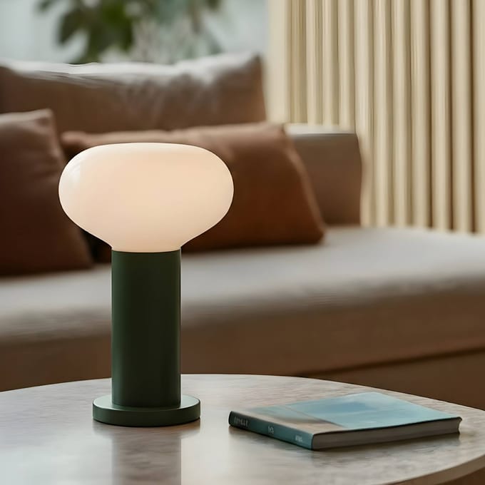 ALDEX Tafellamp Flo, groen, Ø 19 cm, glas