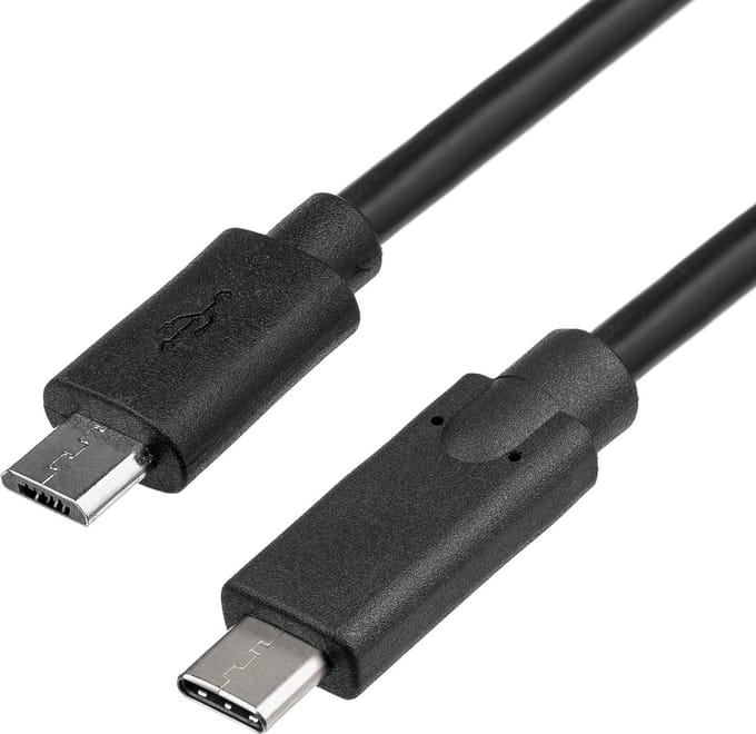 Akyga Usb 2.0 Kabel Micro Usb B Naar Usb C 1M Voor Opladen En Gegevensoverdracht