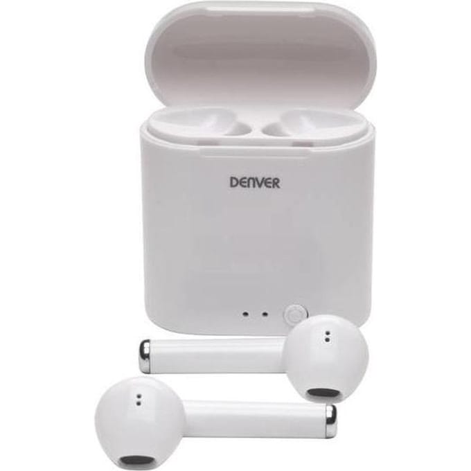 Denver Draadloze Oordopjes met Oplaad Case - Earbuds Wireless - Bluetooth - TWE36 - Wit