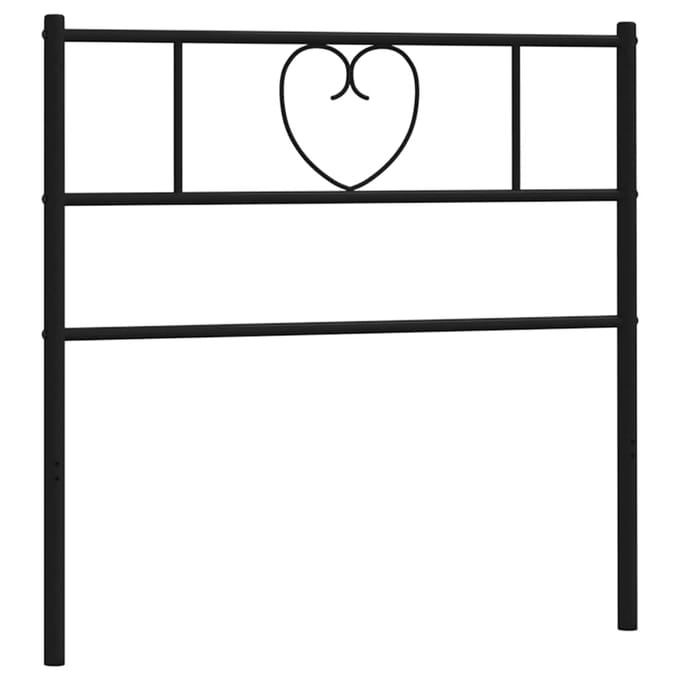 vidaXL Vervangend hoofdbord 107 cm metaal zwart