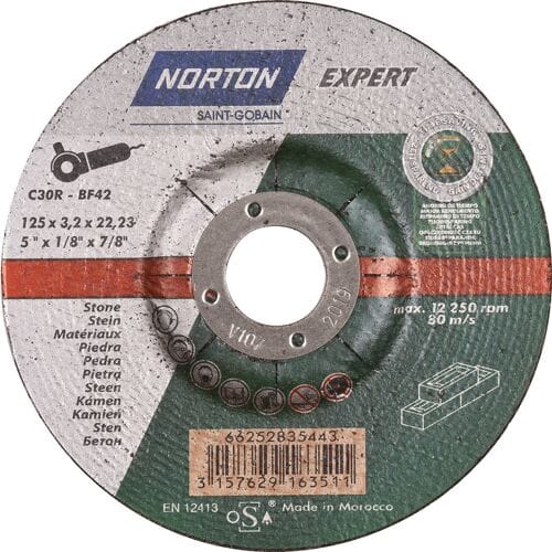 Symantec Norton Expert doorslijpschijf steen 125x3,2x22,23mm