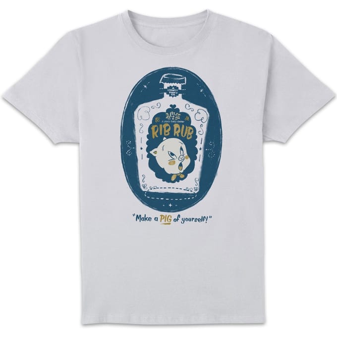 Looney Tunes ACME Rib Rub Men's T-Shirt - White - M