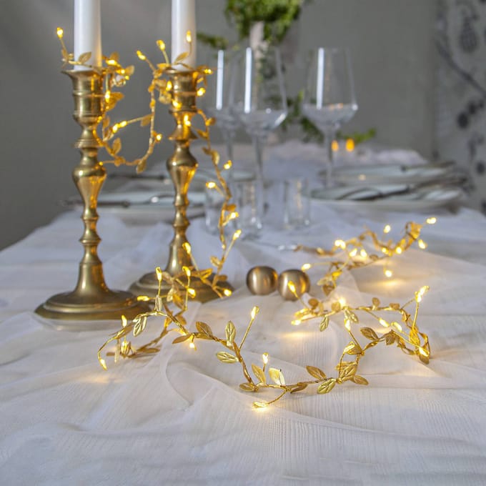 STAR TRADING LED lichtketting Winny, goud, kunststof, 200 cm, batterij