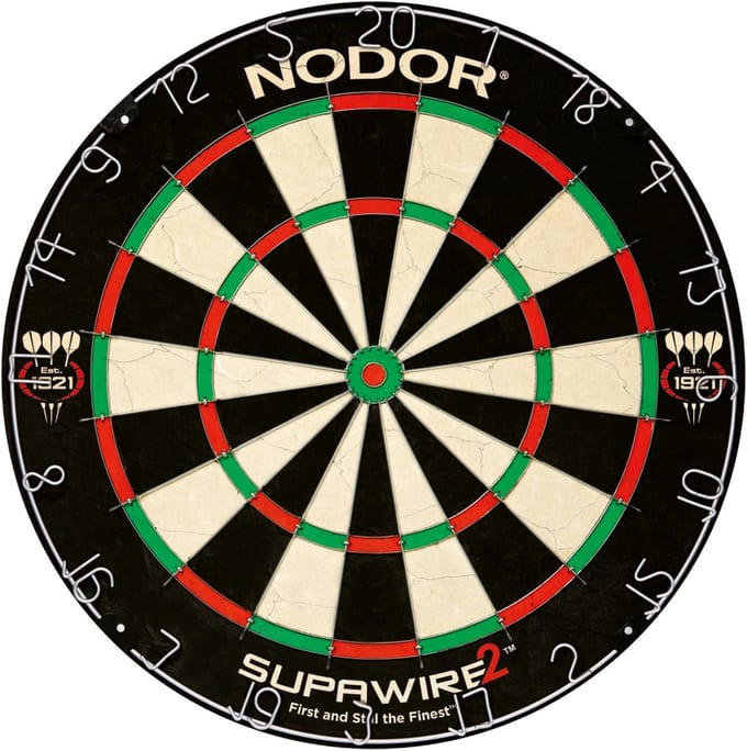 Professioneel Dartbord met Zwart Haar Borstels - Standaard Maat