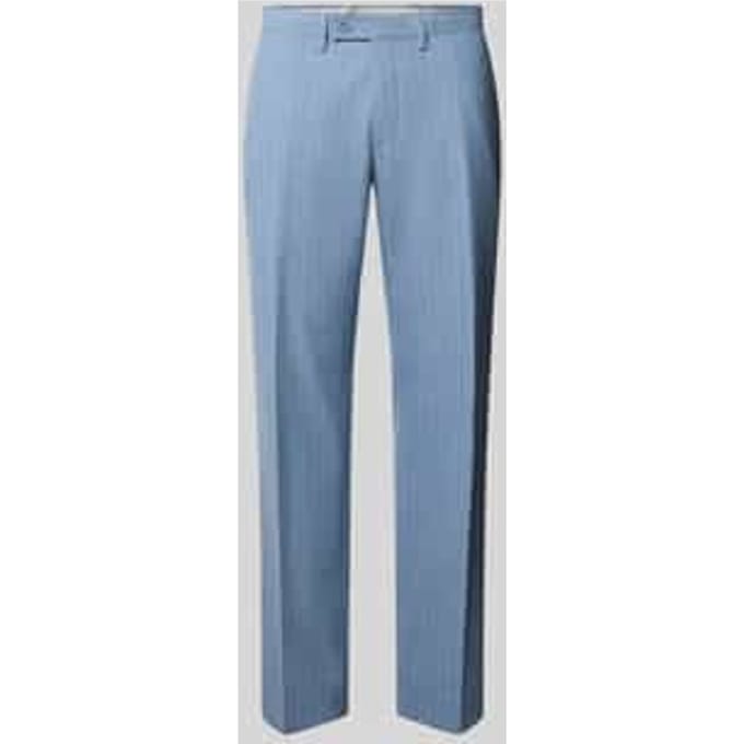 Straight fit stoffen broek met achterzakken