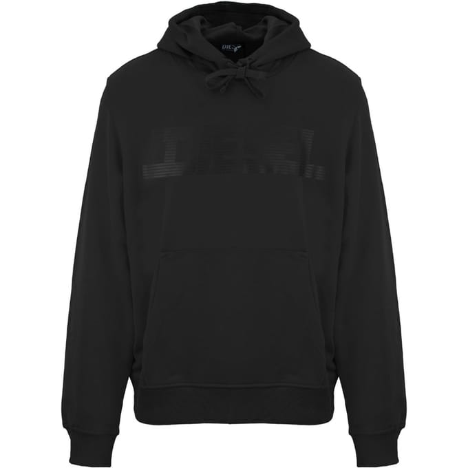 Diesel Monotone Logo Zwarte Kaviaar Hoodie