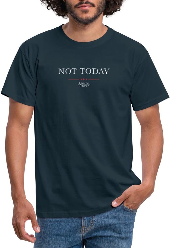 Game Of Thrones Not Today Citaat T-Shirt Heren