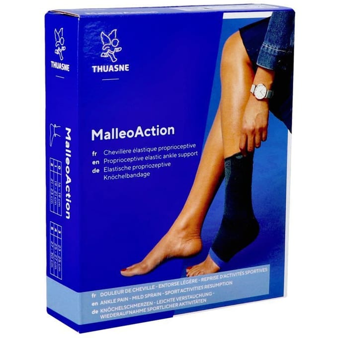 Thuasne Malleo Action Enkelbandage - 2 - Universeel - Grijs