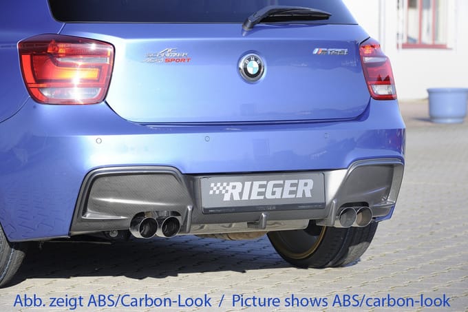 RIEGER - BMW F20 F21 2012-2015 - PERFORMANCE DIFFUSER 4 TIPS - GLOSS BLACK