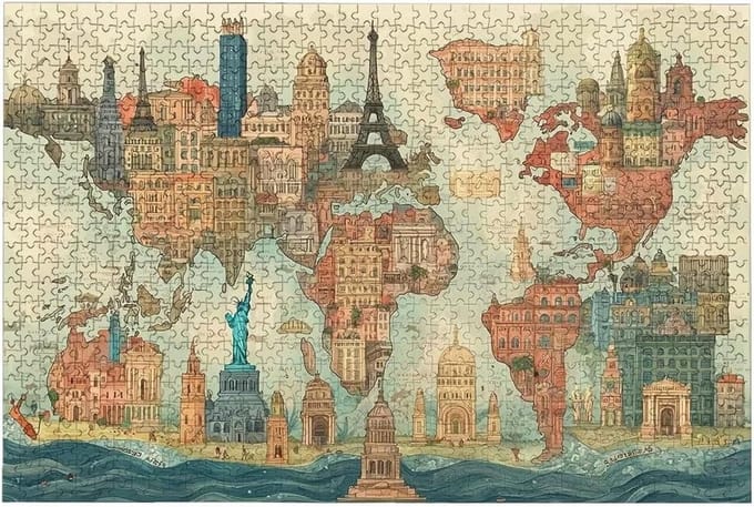 Houten Puzzel - Legpuzzel - Ontspanning - Letters op achterkant - 2000 stukjes - Meerkleurig