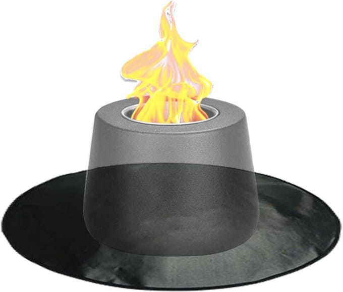 Vuurkorf Mat - Buitenkleed - Bescherming Tuin - Dubbelzijdig Silicoon - 49.5 cm - Zwart