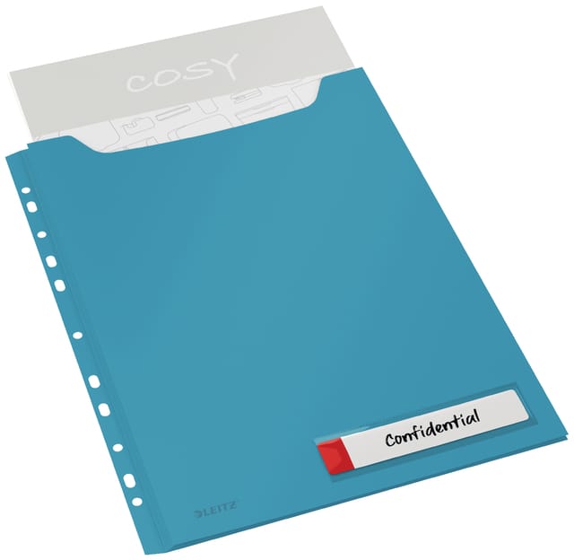Leitz Cosy Harmonica zichtmap met gepatenteerde in- en uitvouwbare perforatiestrip Sereen blauw