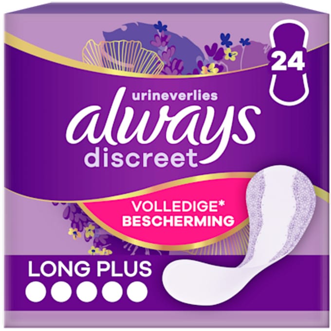 Always Discreet Long+ Inlegkruisjes Urineverlies 24 stuks