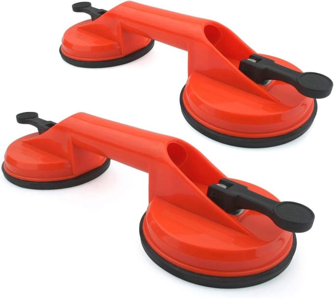 Double Suction Cups voor Zware Lasten - Glazen Hefapparaat met 220lbs Hefvermogen - 2 Stuks