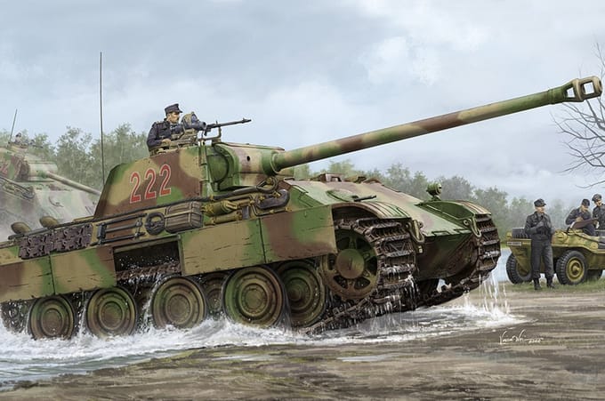 HobbyBoss Modelbouwpakket Militaire voertuigen - 84552 German Panther G - Late version Plastic - 1:35 - Modelbouw