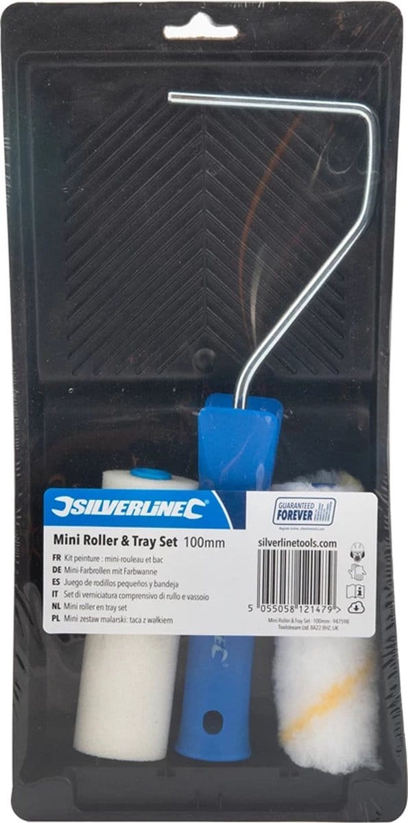 Silverline Mini roller en tray set 100 mm