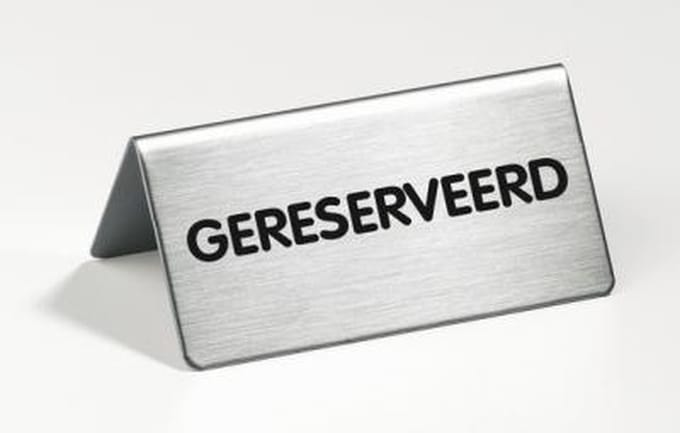 Pictogram|Tafelstandaard|Gereserveerd