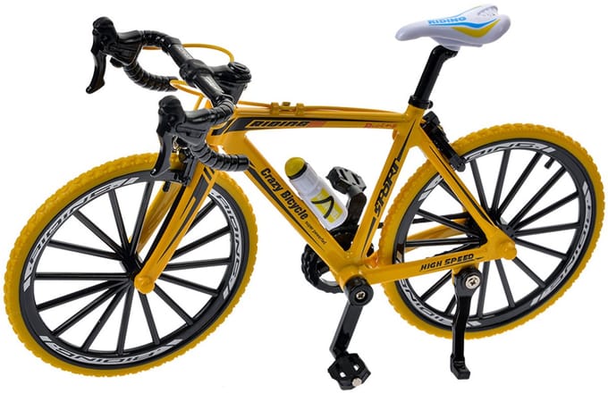 Clayre & Eef Decoratie Fiets 20x5x12 cm Geel Metaal