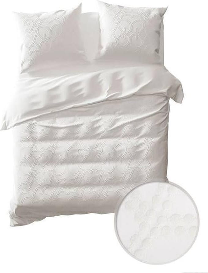 Yellow Bottega Dekbedovertrek - Tweepersoons - 200x200/220 cm - White