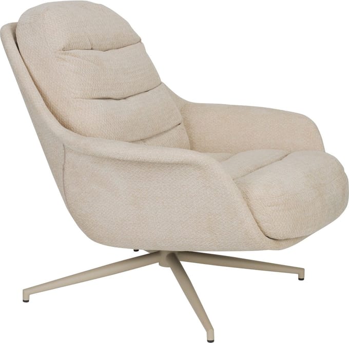 Zuiver Philly Loungestoel/ fauteuil - Beige