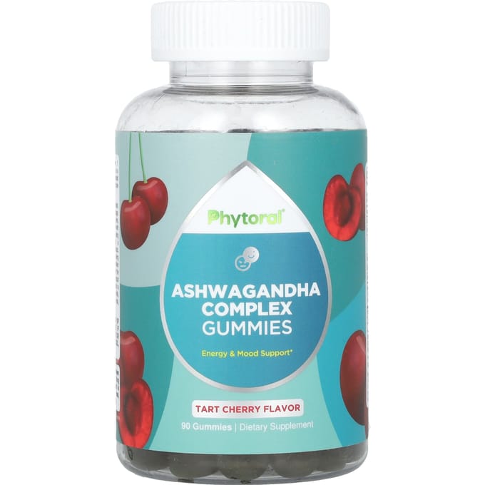 Phytoral, gommes complexes d'ashwagandha, cerise acidulée, 90 gommes