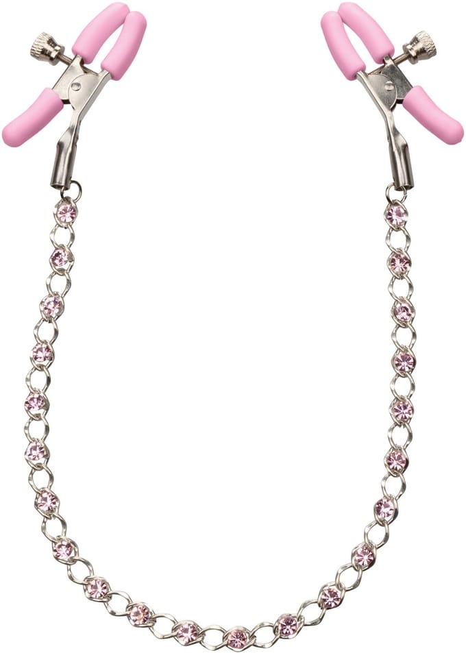CalExotics First Time Tepelklemmen met Kristallen Ketting