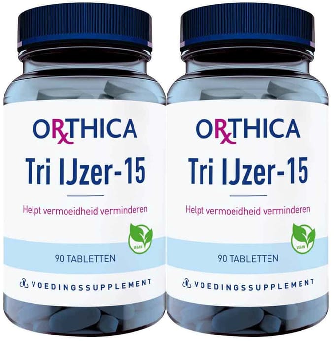 Orthica Tri IJzer-15 - 2 x 90 tabletten - Voordeelverpakking