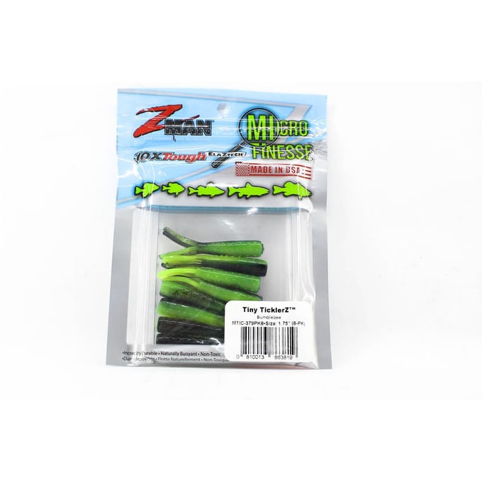 Leurre souple Zman Tiny TicklerZ 1,75 pouces 8/paquet Bumblebee (3819)