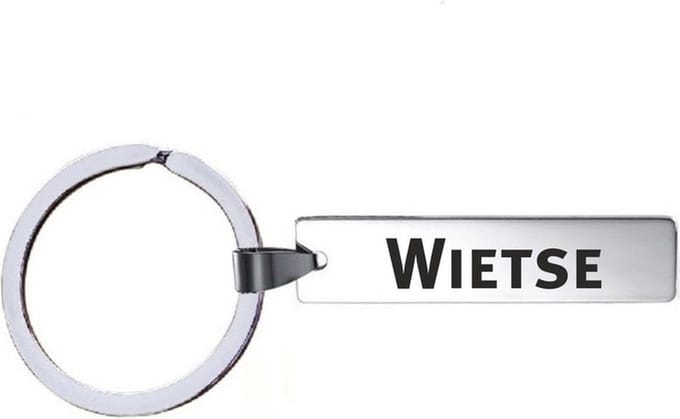 Sleutelhanger Met Naam - Wietse - RVS