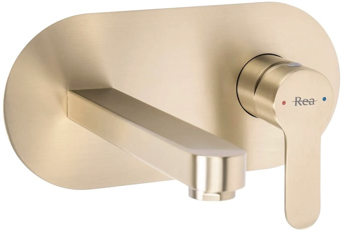 Rea - Arcos - Inbouw Wastafelkraan - Geborsteld Goud - 18X20X10Cm