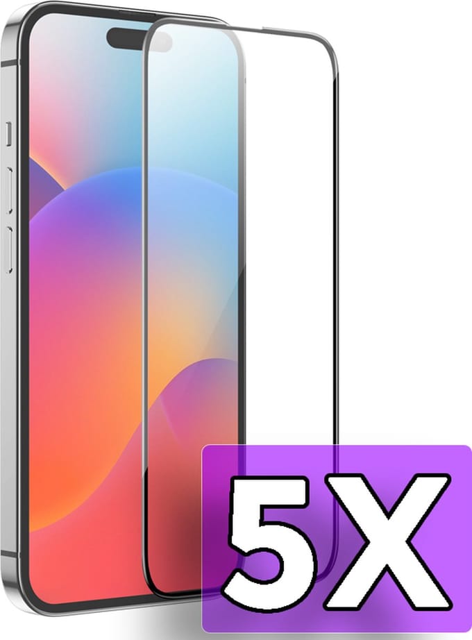 Hoco Glas Geschikt voor Apple iPhone 15 Pro Max - Screenprotector Glas Gehard - Tempered Glass - Volledige Bescherming - 5 Stuks