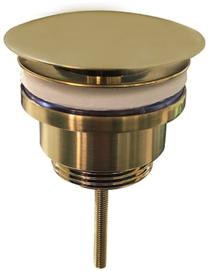 Sanifun Pako Open Afvoerplug 5/4 – Geborsteld Messing PVD Rond