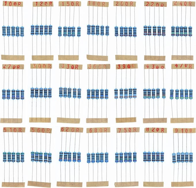Weerstand Kit - Elektronische Componenten - Elektronica Projecten - 1 Watt Vermogen - 21 Waarden