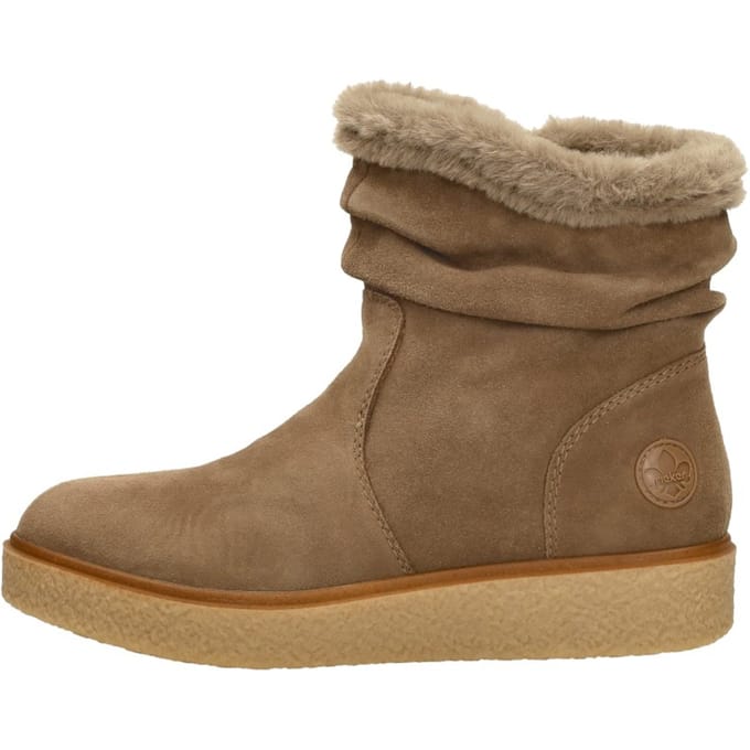 Rieker Enkellaarsjes beige Suede - Dames - Maat 42