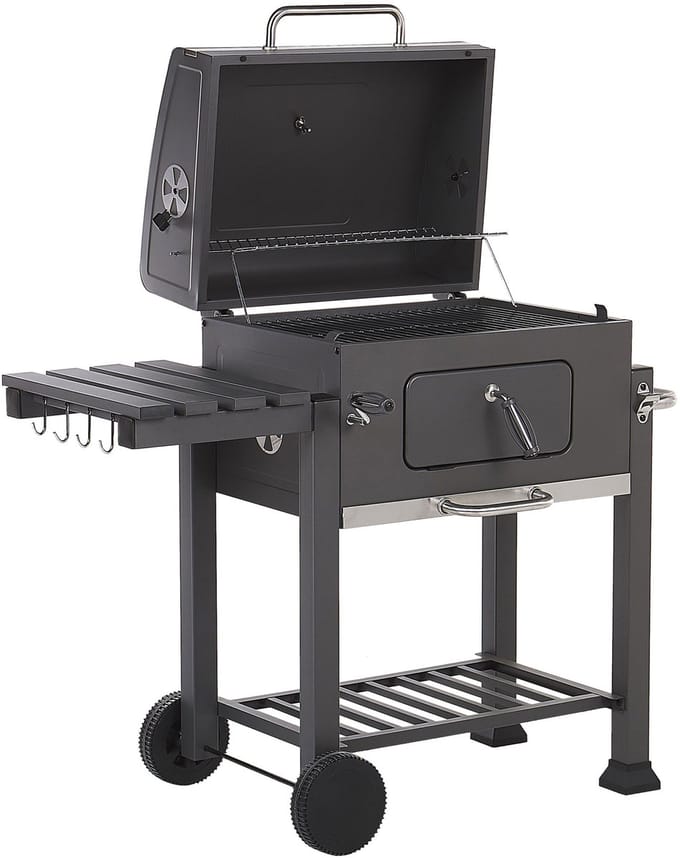 PAVLOF - Houtskoolgrill - Grijs - Staal