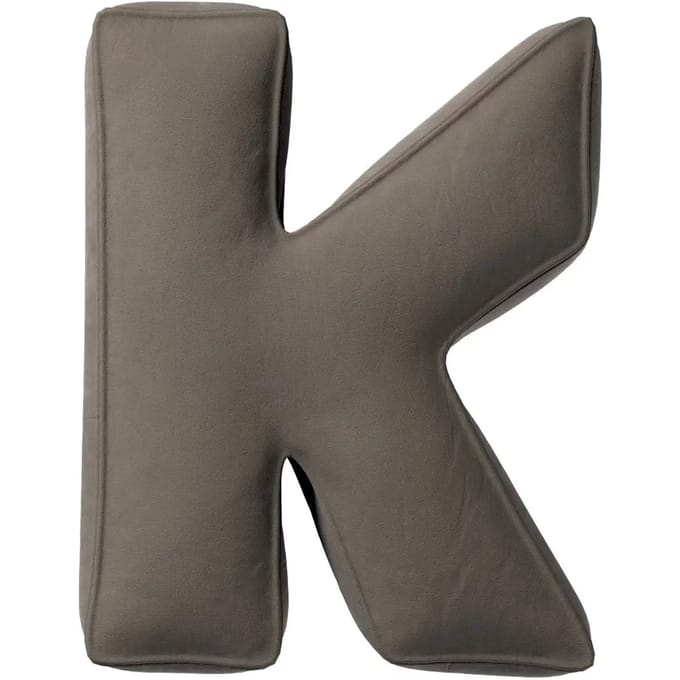 Kussen letter k Yellow Tipi Posh Velvet