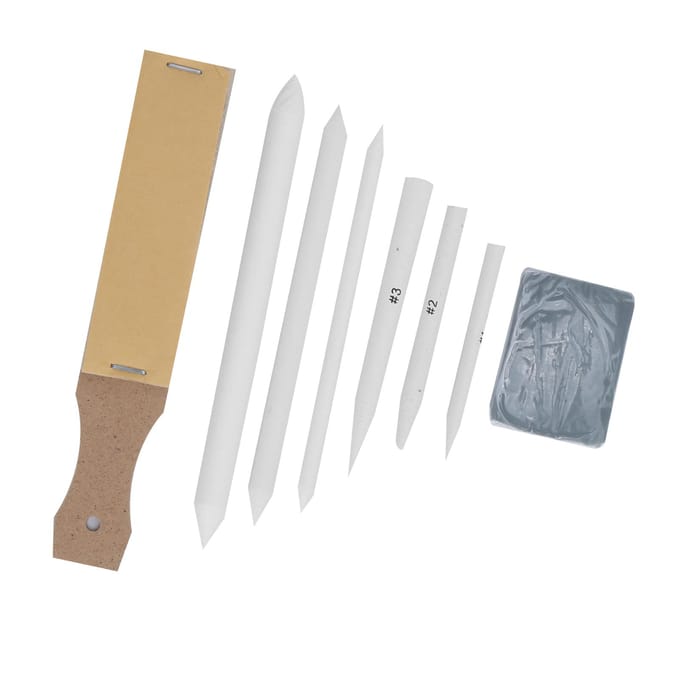 Schets Teken Gereedschap Professionele Multifunctionele Doezelaars Set met Gum Schuurpapier voor white